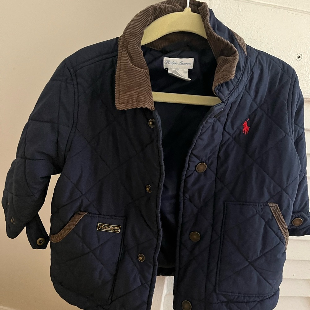 Ralph Lauren Kids Navy Quilted Jacket Size 18M boys